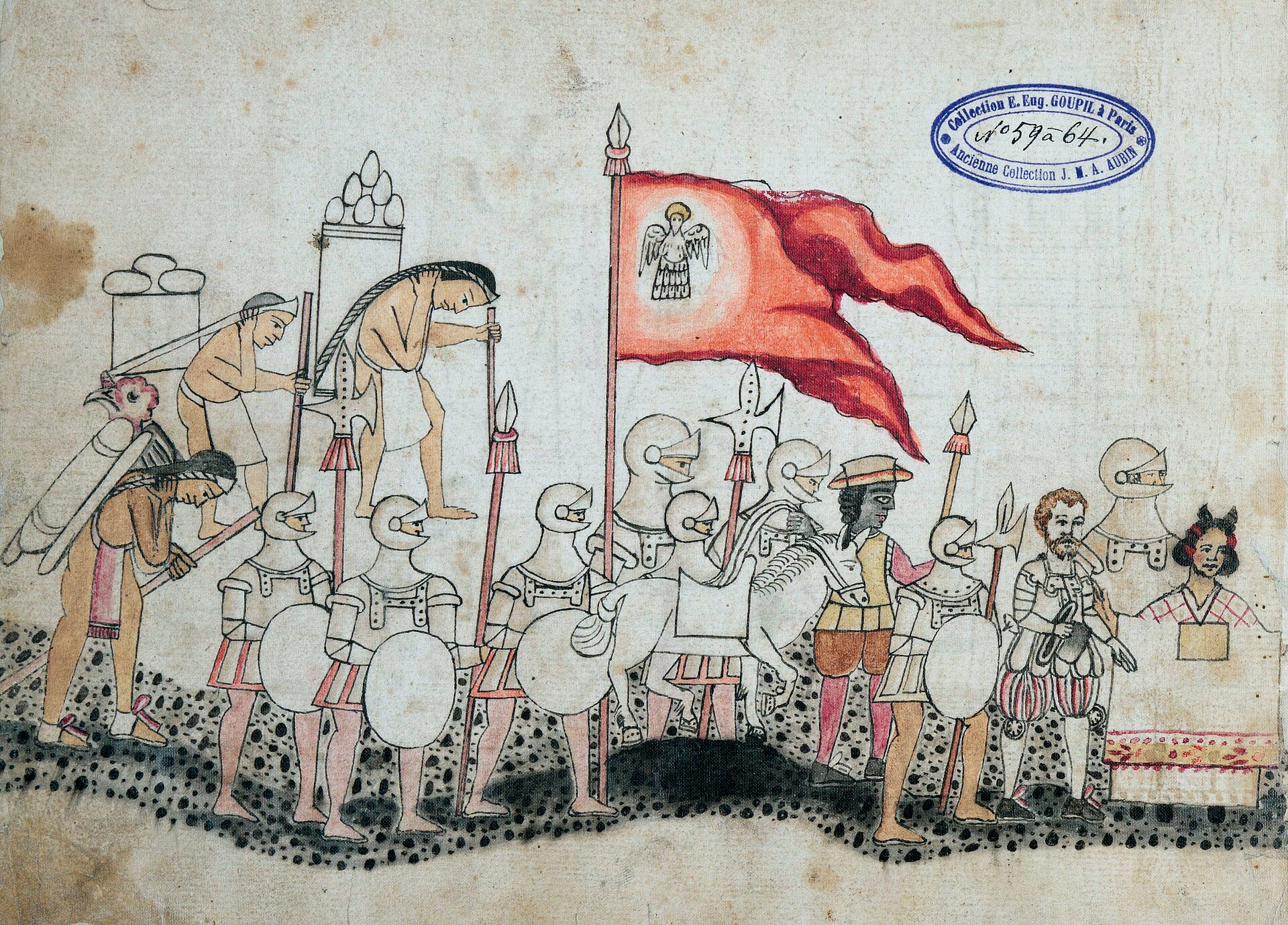 Representación histórica de la Conquista en el Códice Azcatitlan