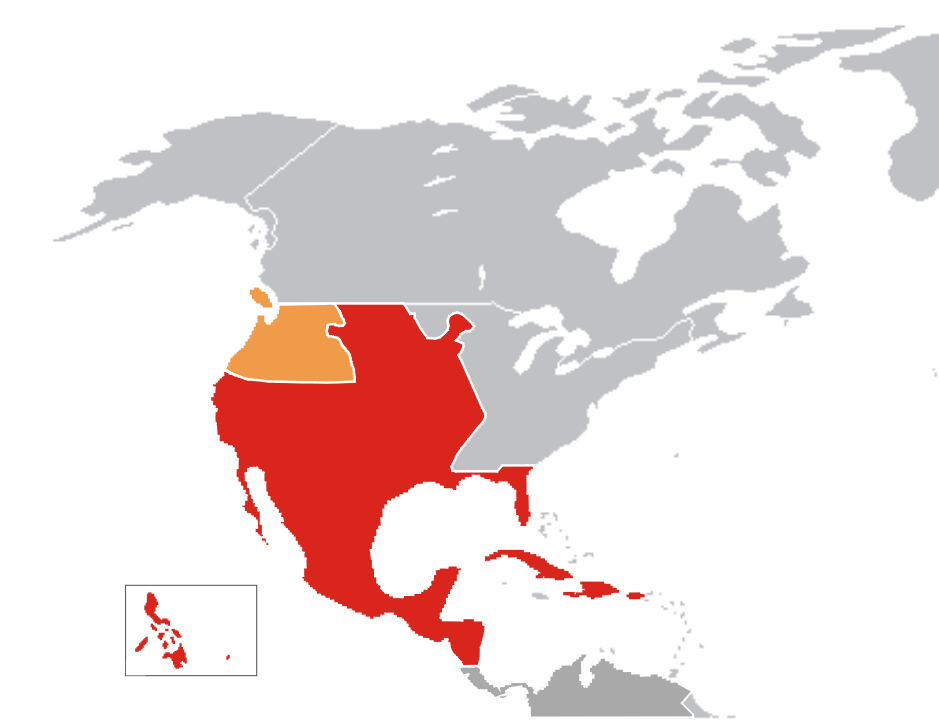 Mapa histórico del Virreinato de Nueva España